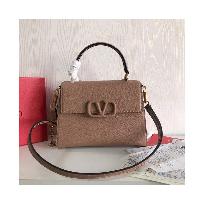 Small Vsling Grainy Calfskin Handbag