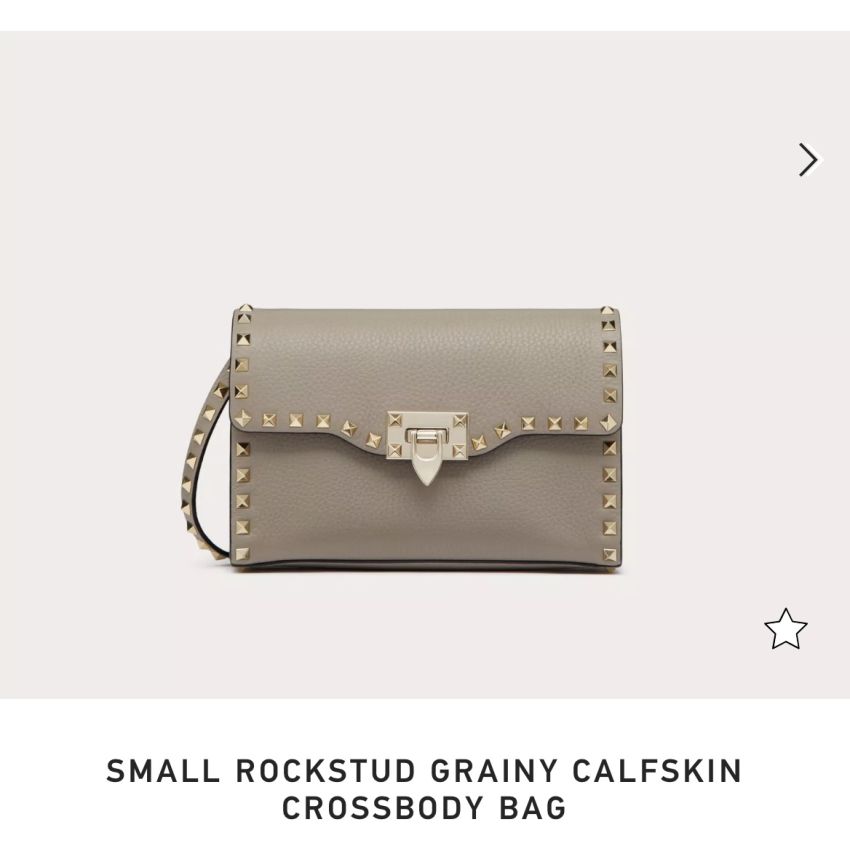 Small Rockstud Grainy Calfskin Crosbody Bag