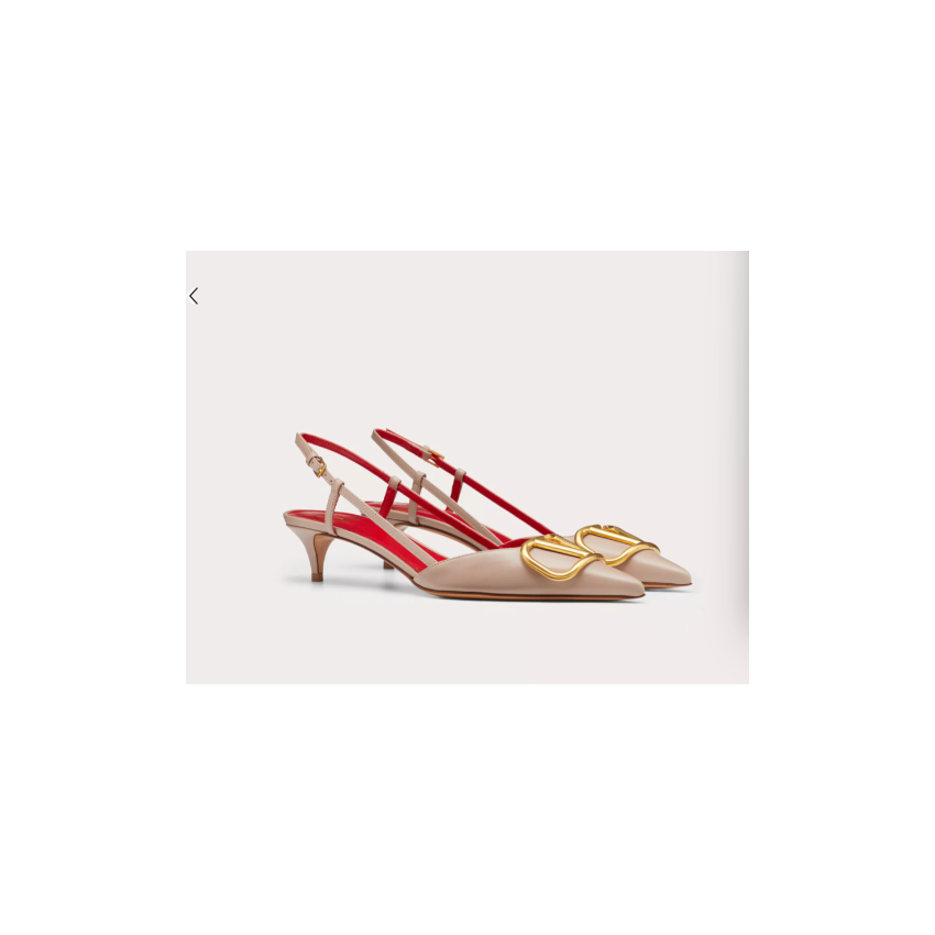 Va1e*ntin0 Vlogo Calfskin slingback Pumps 4cm/8cm, Size 35-41