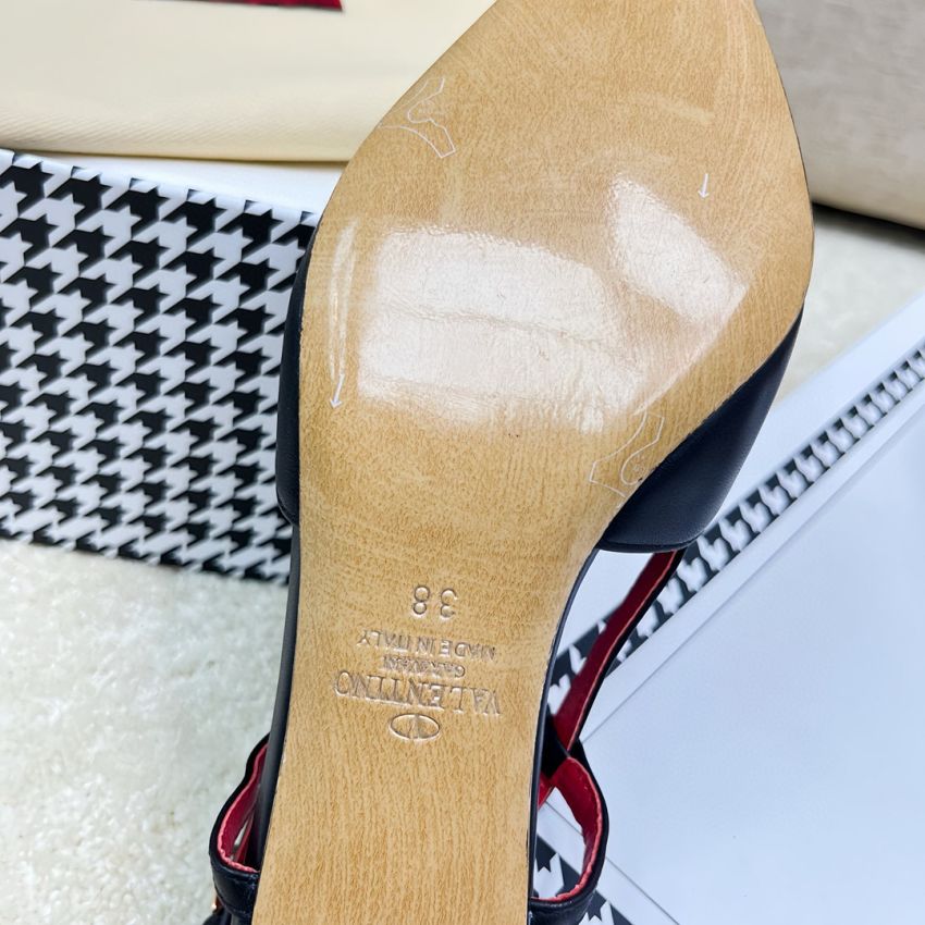 Va1e*ntin0 Vlogo Calfskin slingback Pumps 4cm/8cm, Size 35-41