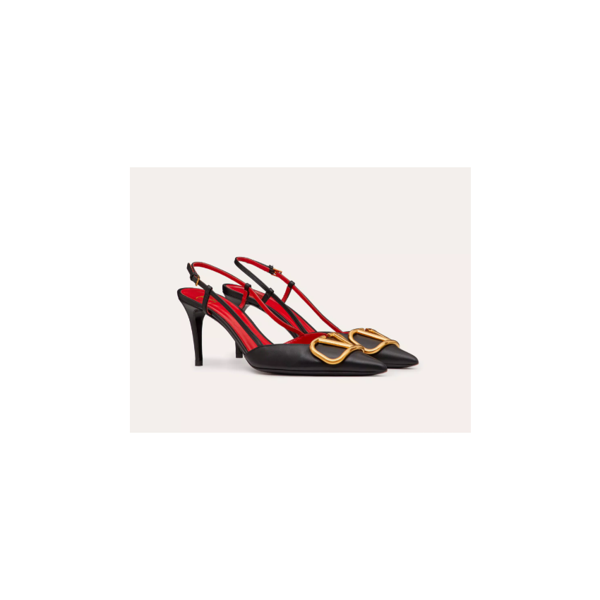 Va1e*ntin0 Vlogo Calfskin slingback Pumps 4cm/8cm, Size 35-41