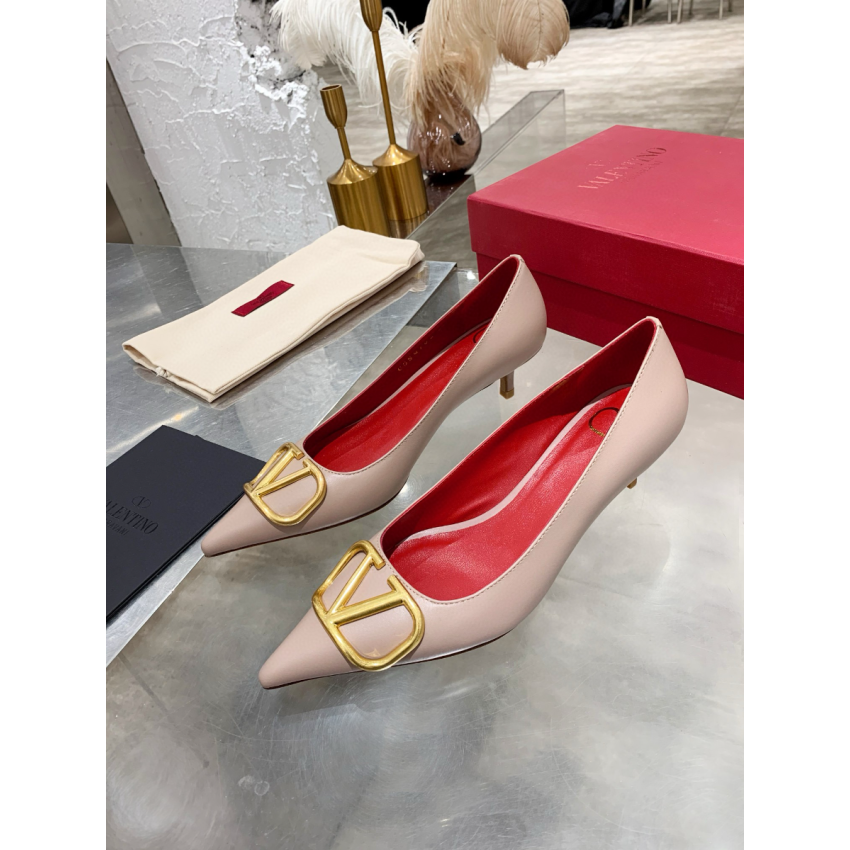 Va1e*ntin0 Vlogo Calfskin Pumps , Size 35-41