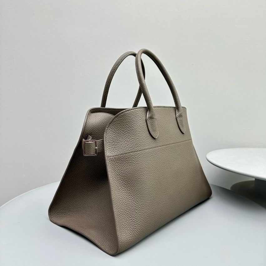 The R0w Soft Margaux 15 Bag in leather-Grey