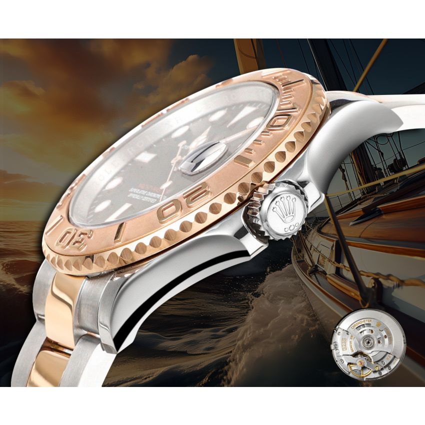 R01ex Yacht-Master 40  Oyster, 40 mm, Oystersteel, 18K rose gold