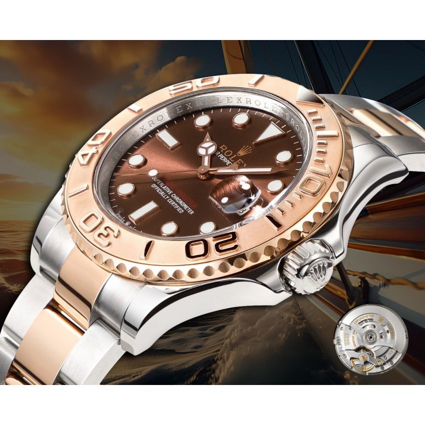 R01ex Yacht-Master 40  Oyster, 40 mm, Oystersteel, 18K rose gold