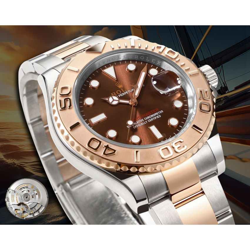 R01ex Yacht-Master 40  Oyster, 40 mm, Oystersteel, 18K rose gold