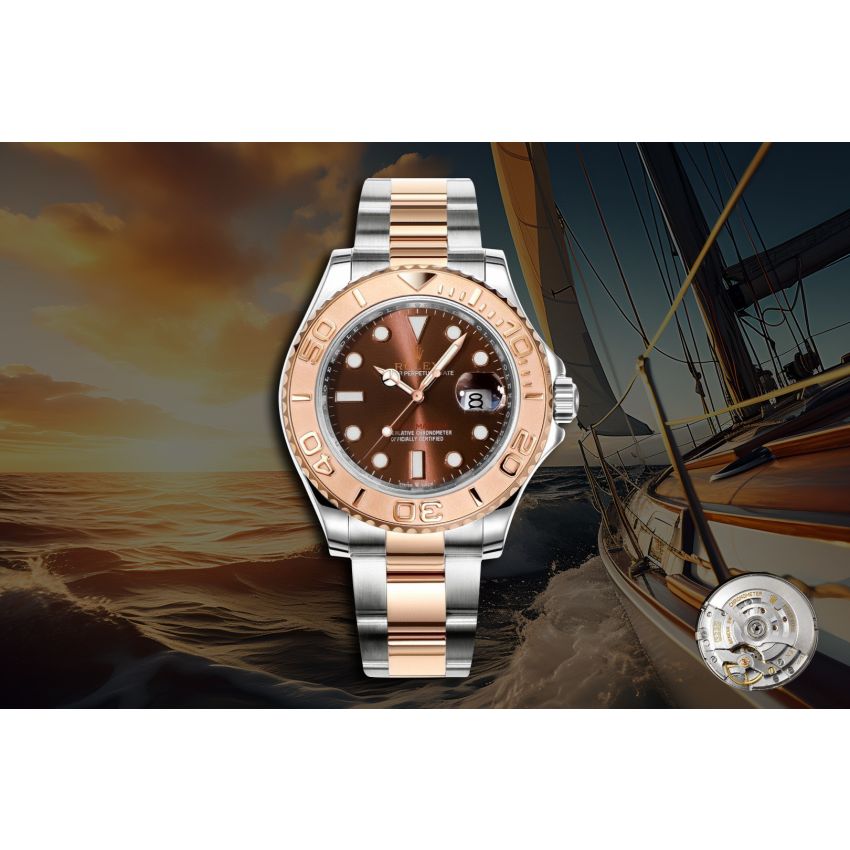 R01ex Yacht-Master 40  Oyster, 40 mm, Oystersteel, 18K rose gold