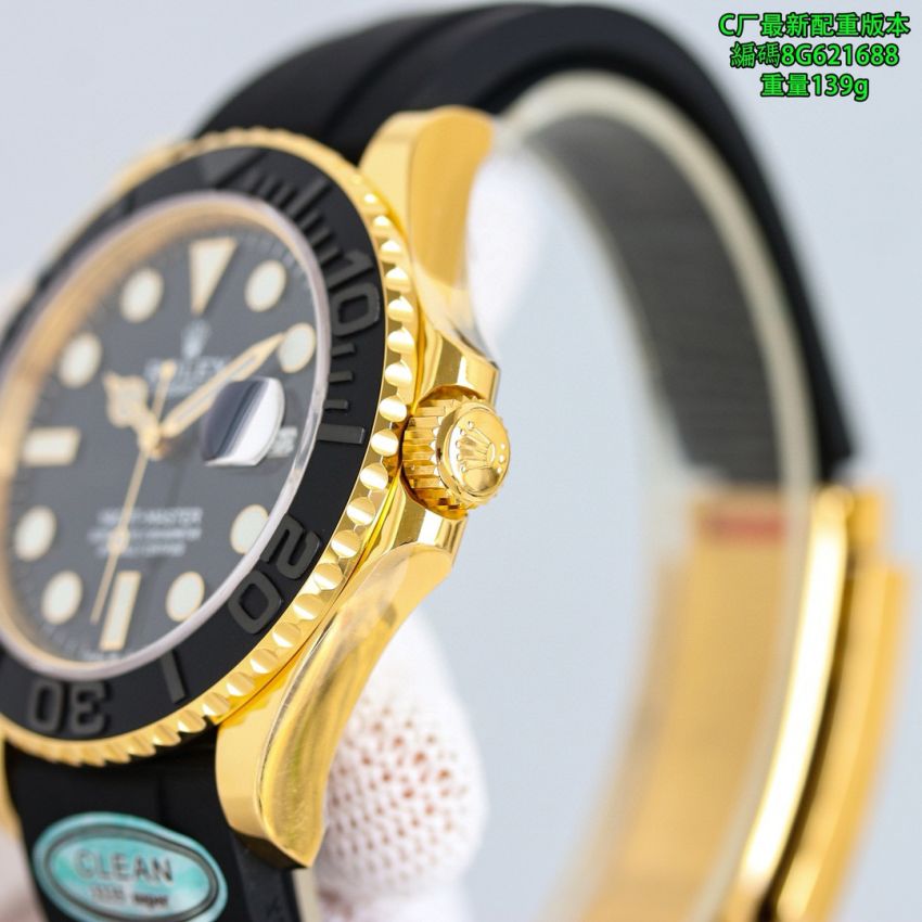 R01ex Yacht-Master 40mm/ 42mm  Oyster, Rubber， 18k yellow gold