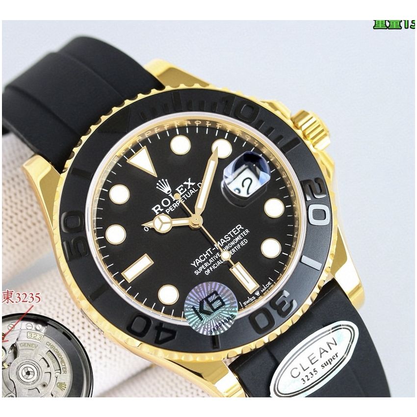 R01ex Yacht-Master 40mm/ 42mm  Oyster, Rubber， 18k yellow gold