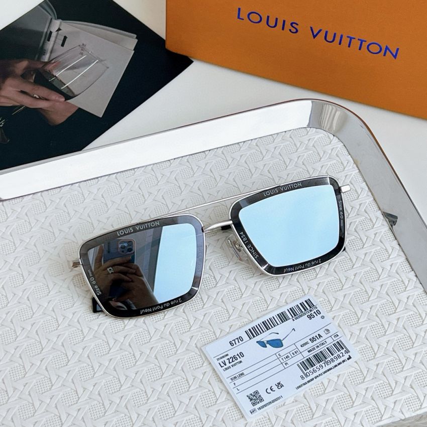 LV S*per Vision Metal Square Sunglasses