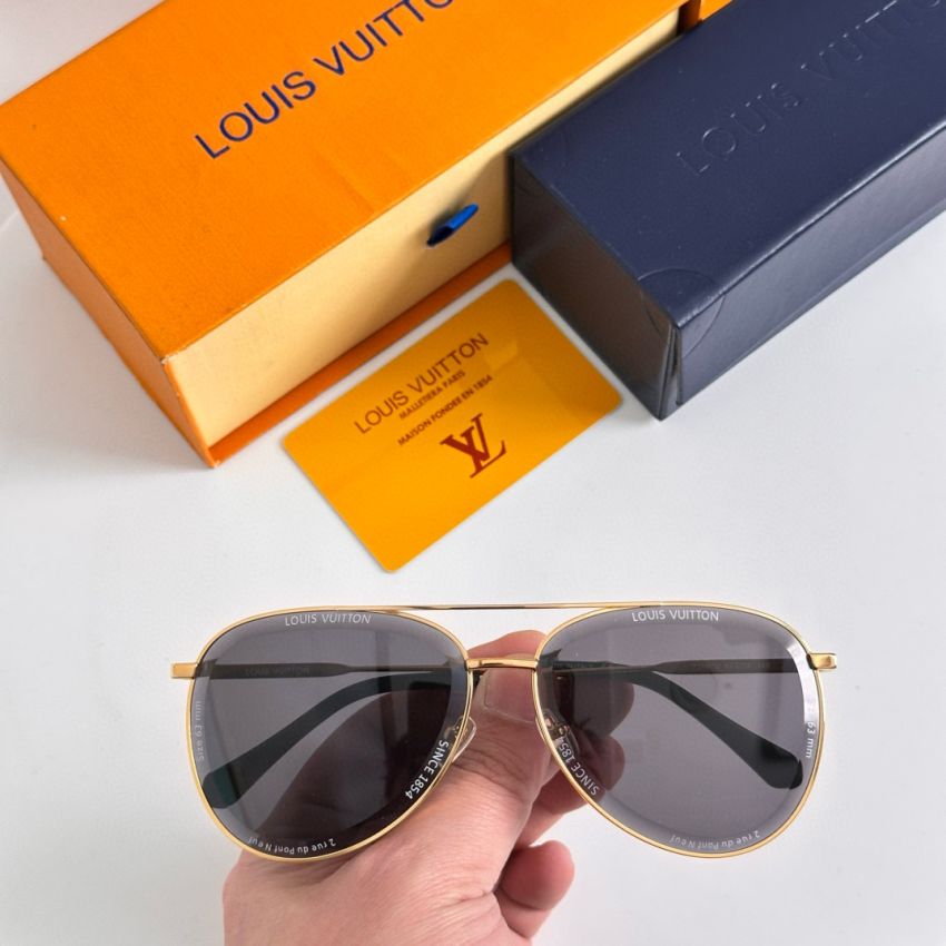 LV S*per Vision Metal Pilot Sunglasses