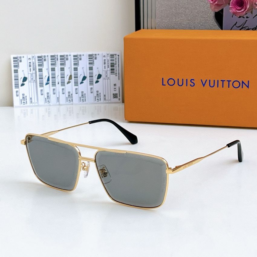 LV S*per vision metal square sunglasses