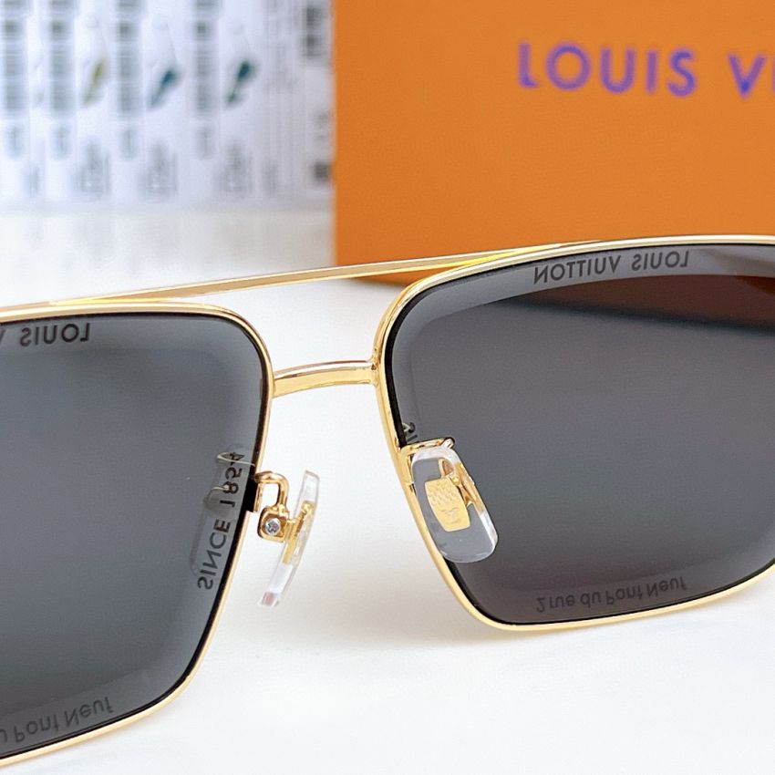 LV S*per vision metal square sunglasses