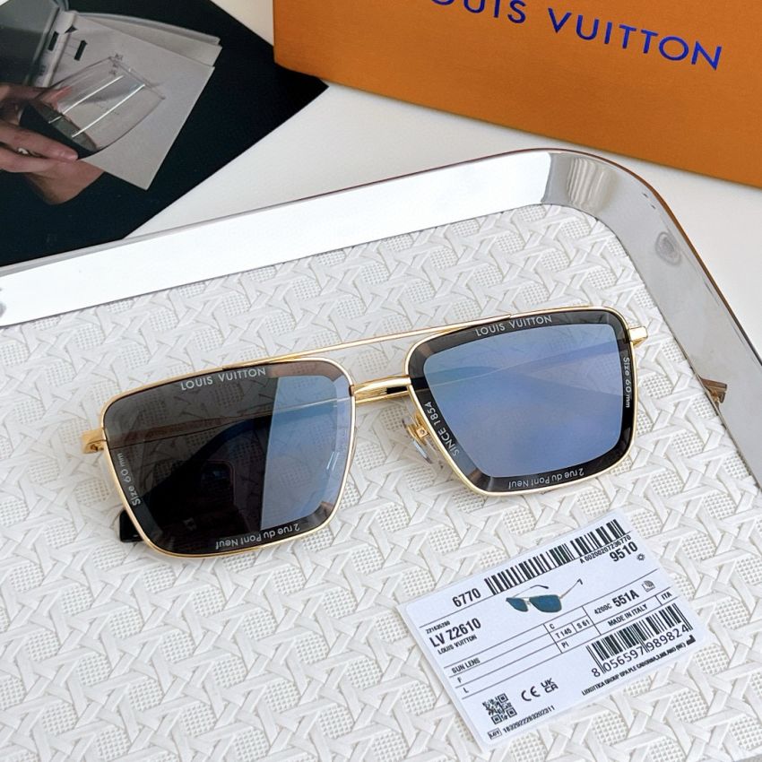LV S*per vision metal square sunglasses